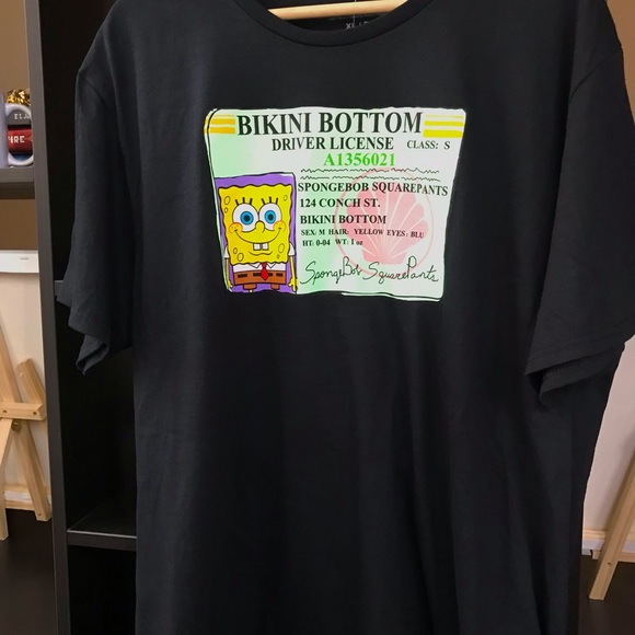 SpongeBob Bikini Bottom Drivers License Tee (New) (XL) - Picture 2 of 3